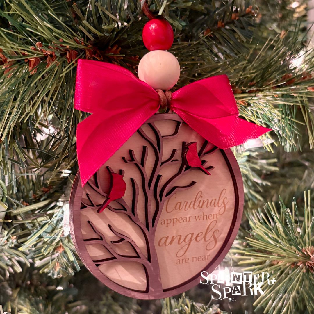 Cardinals Appear when Angels are Near - Memorial Ornament