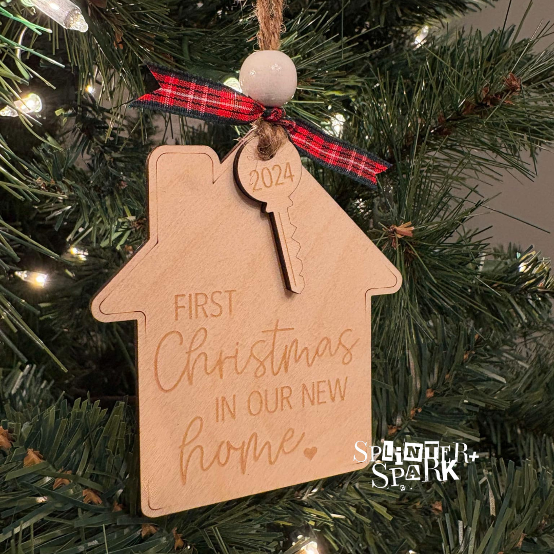First Christmas in Our New Home - Minimalist - Tree Ornament *