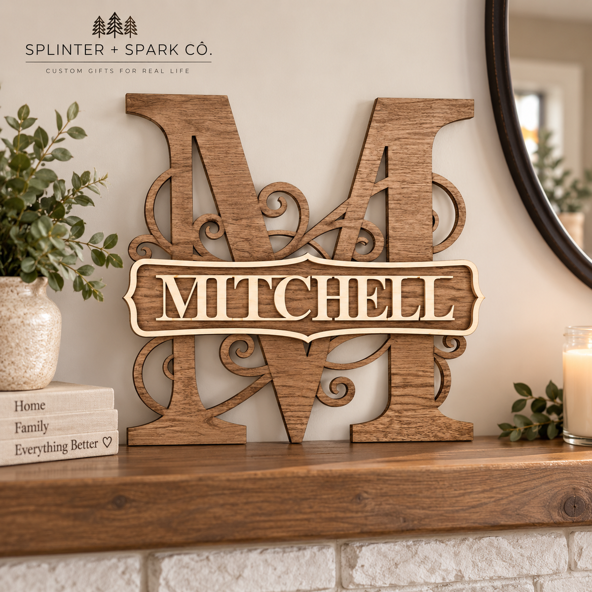 Monogram Wooden Sign