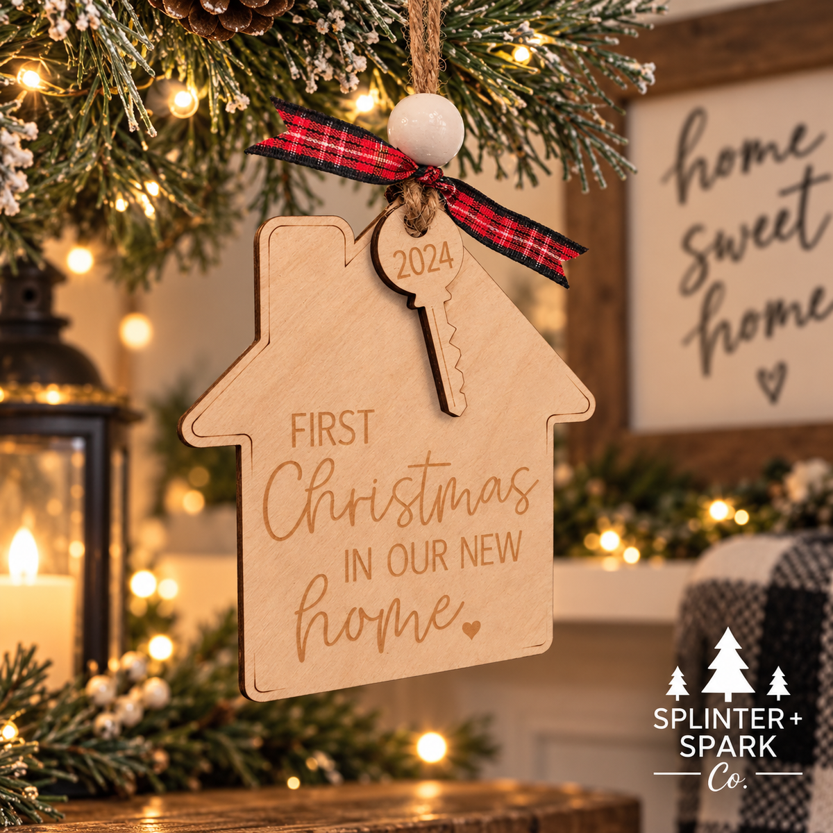 First Christmas in Our New Home - Minimalist - Tree Ornament *