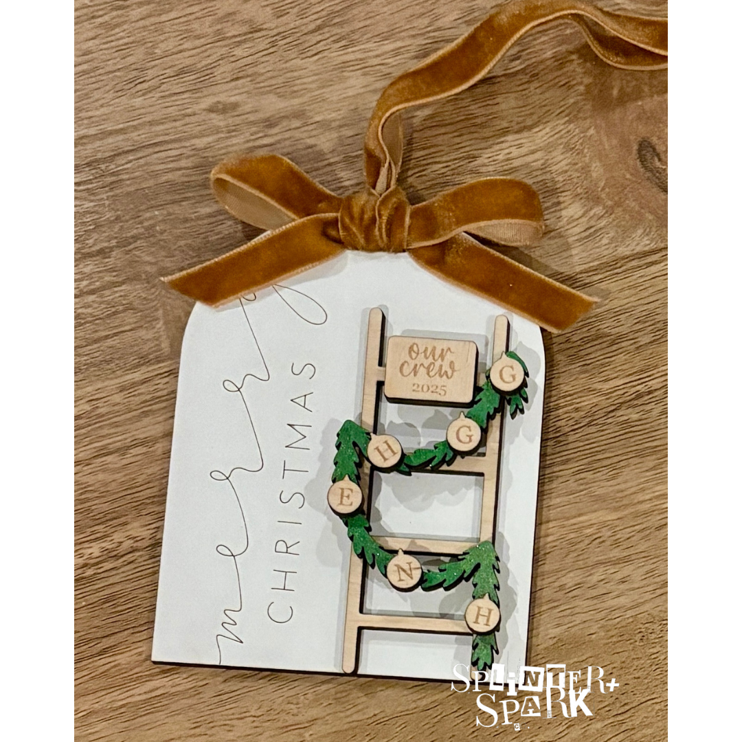 Our Crew - Personalized Ladder Family Ornament