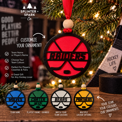 Hockey for the Holidays – Personalized Ornament