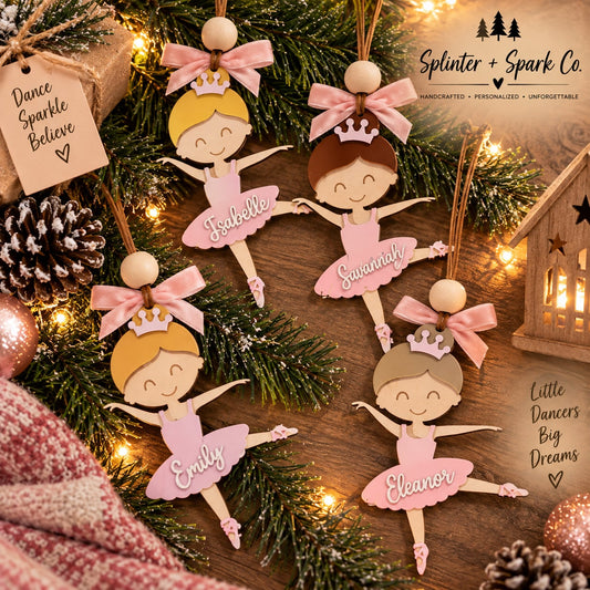 Ballerina Dancer - Personalized - Tree Ornament