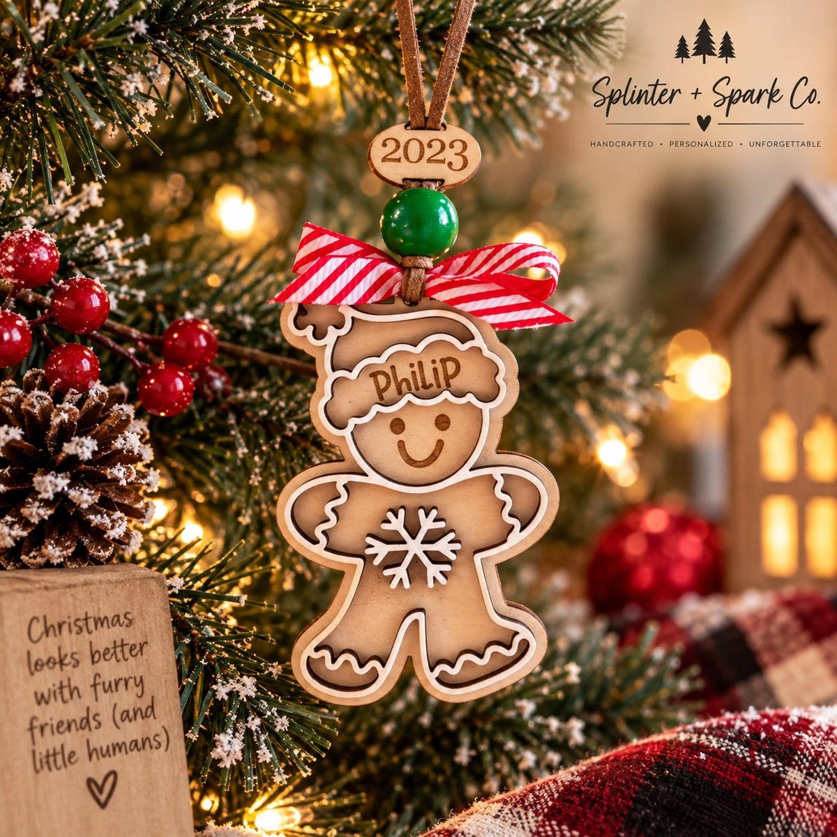 Adorable Gingerbread Ornament - Option to Personalize