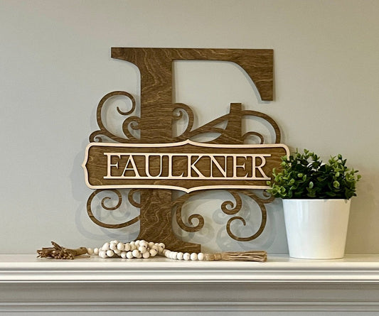 Monogram Wooden Sign