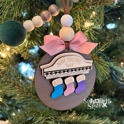 Personalized Family Stockings - Tree Ornament