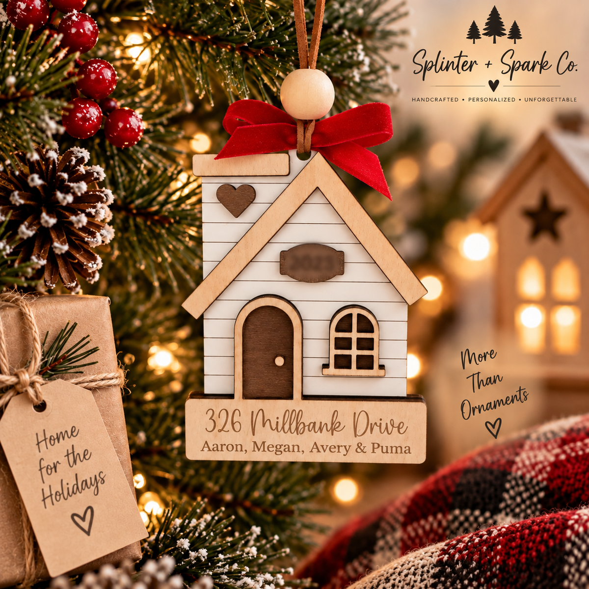 A Very Merry New Address - Personalized New Home Ornament