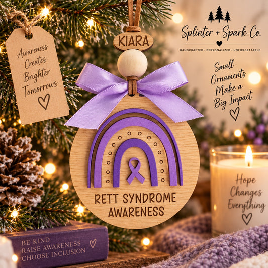 Cause & Courage Awareness Ornament - Personalization Available