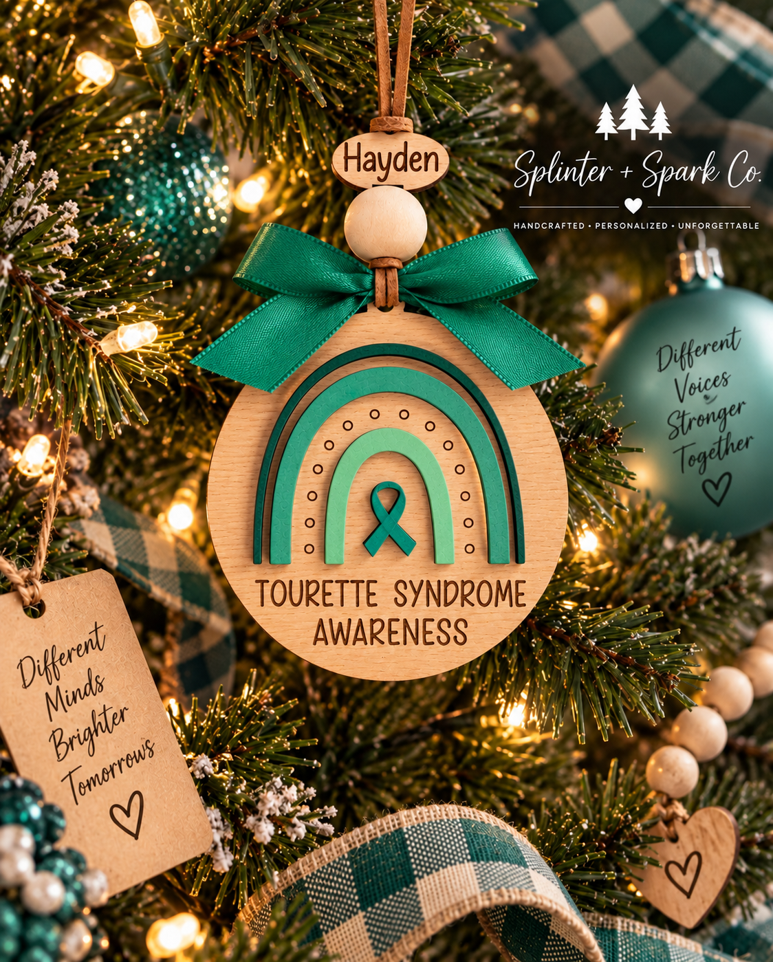 Cause & Courage Awareness Ornament - Personalization Available