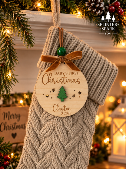 Baby's First Christmas - Little Tree - Personalized Ornament