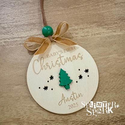 Baby's First Christmas - Little Tree - Personalized Ornament