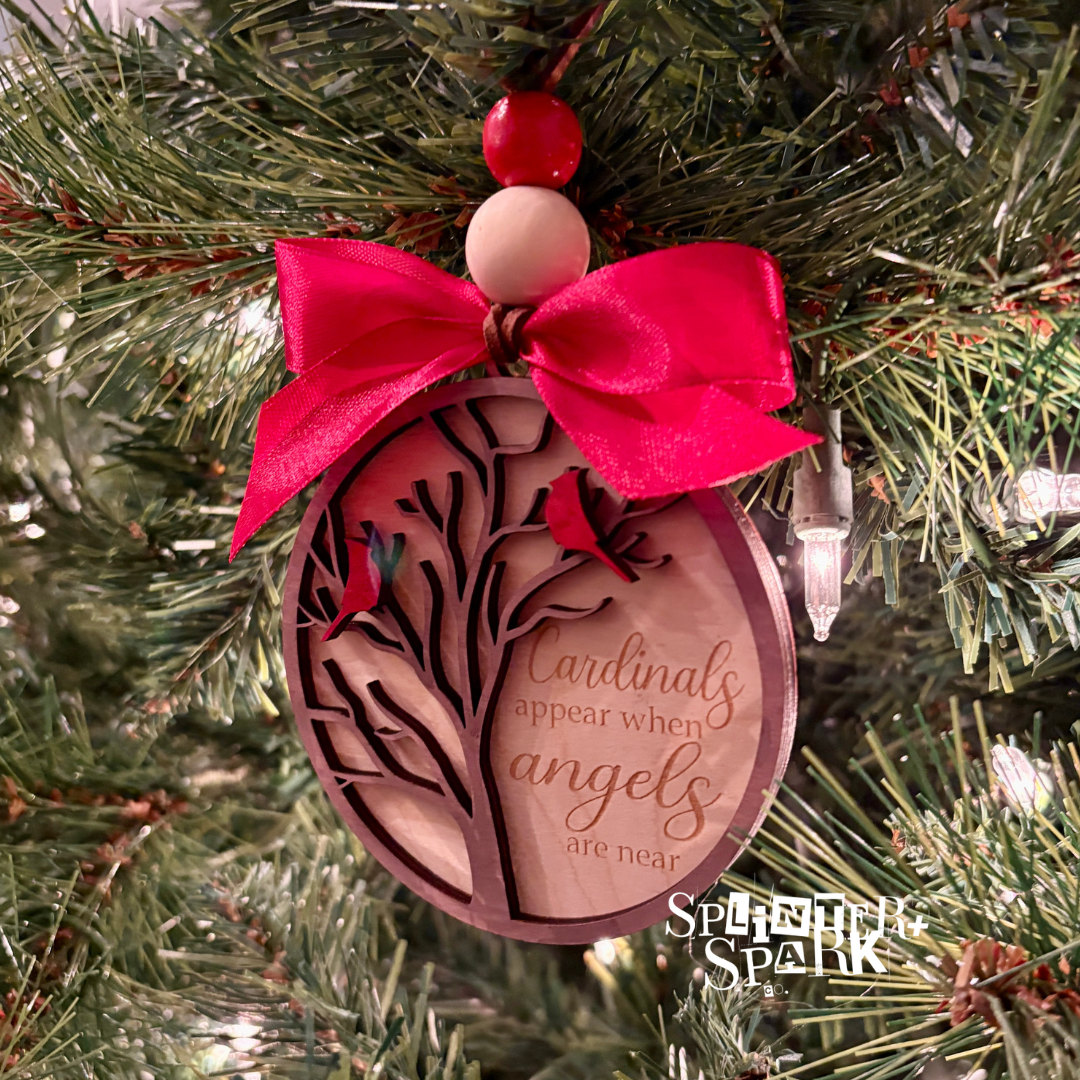 Cardinals Appear when Angels are Near - Memorial Ornament