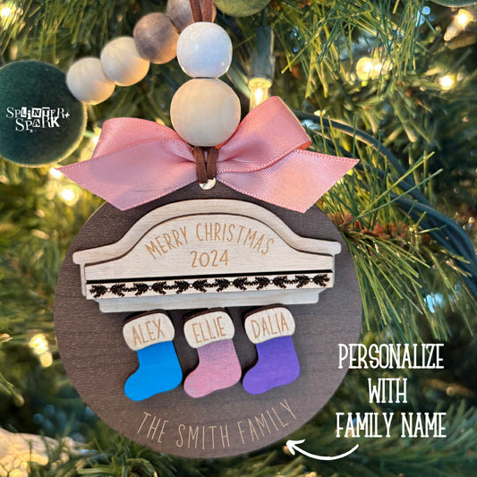 Personalized Family Stockings - Tree Ornament