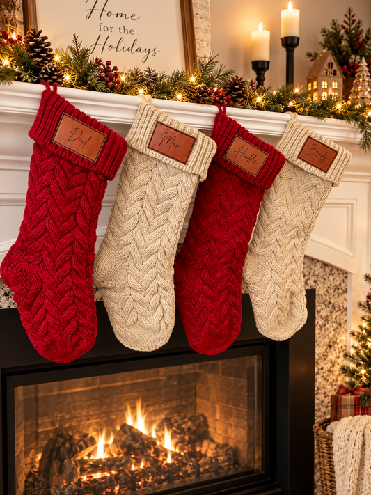 Personalized Knitted Christmas Stocking