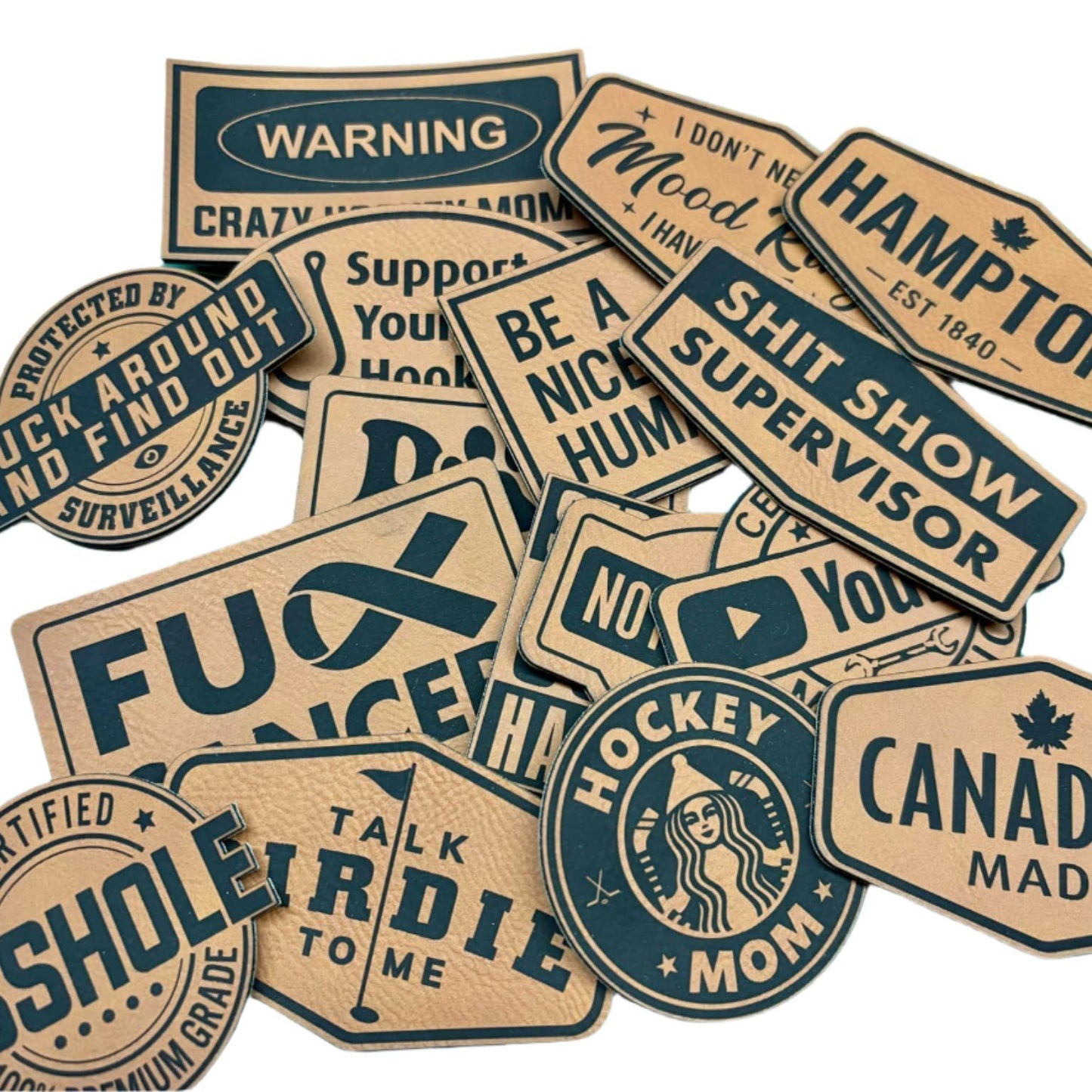Custom Engraved Leatherette Patch