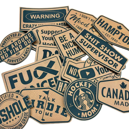 Custom Engraved Leatherette Patch
