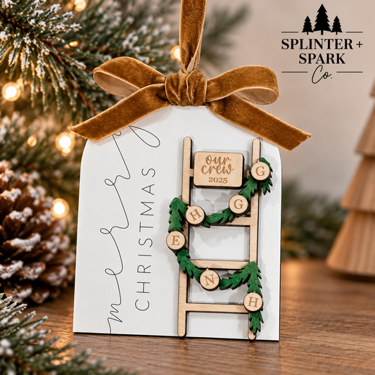 Our Crew - Personalized Ladder Family Ornament