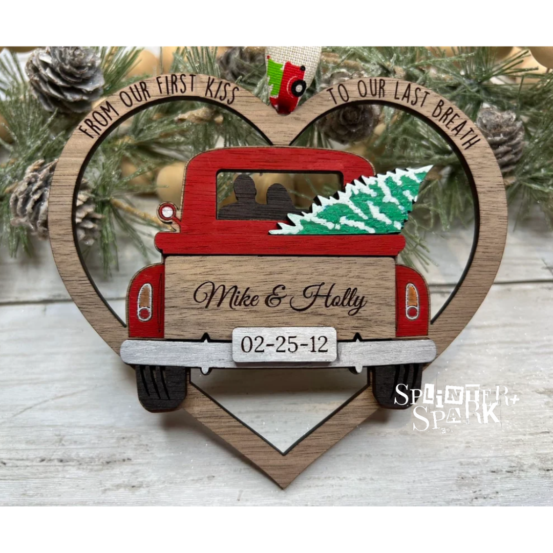 From Our First Kiss to Our Last Breath – Personalized Couple Ornament