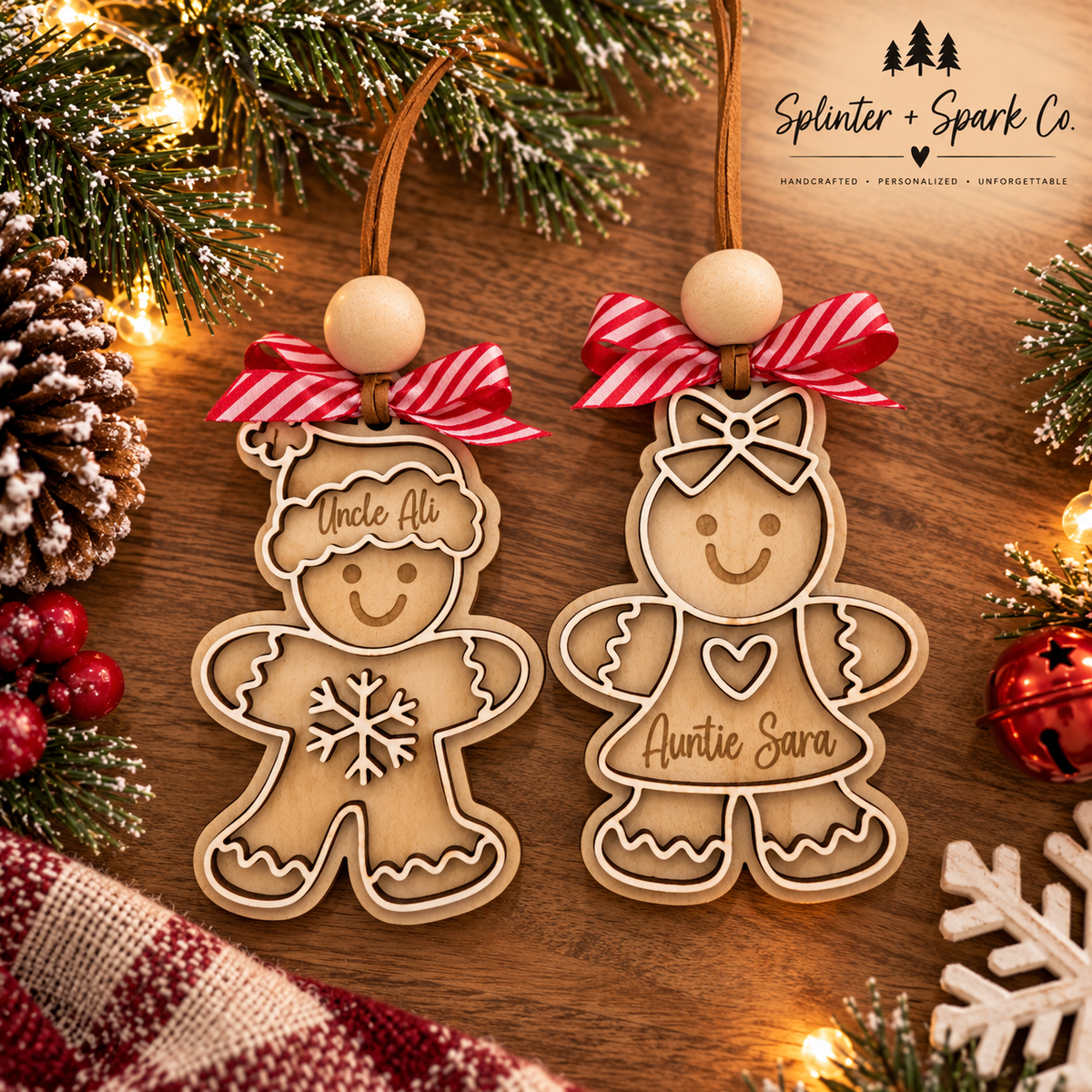 Adorable Gingerbread Ornament - Option to Personalize