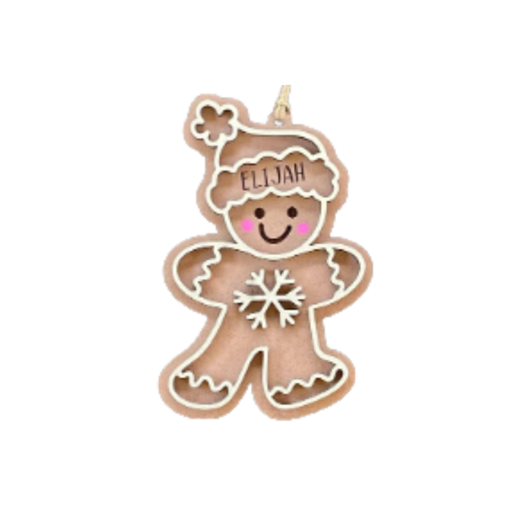 Adorable Gingerbread Ornament - Option to Personalize