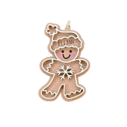 Adorable Gingerbread Ornament - Option to Personalize
