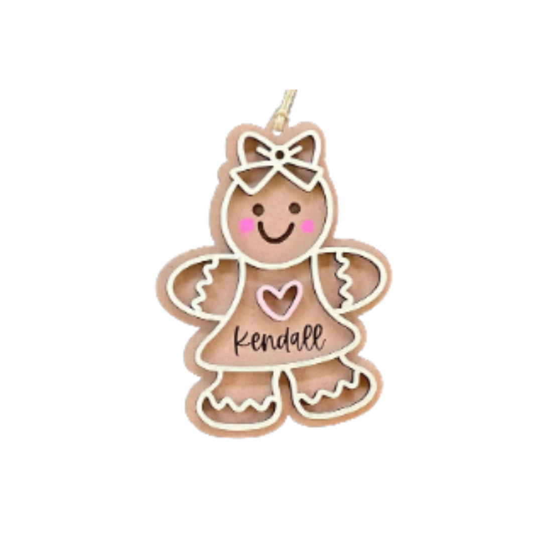 Adorable Gingerbread Ornament - Option to Personalize