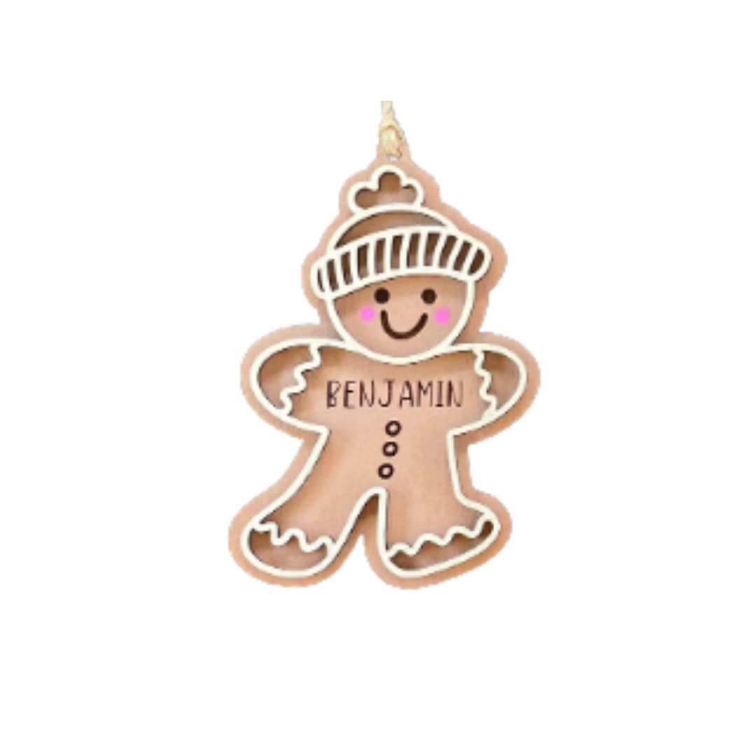 Adorable Gingerbread Ornament - Option to Personalize