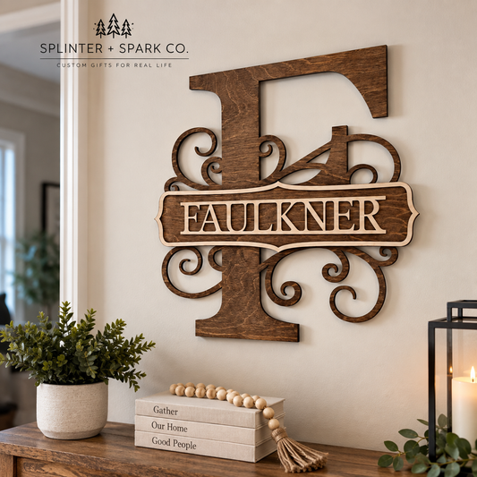 Monogram Wooden Sign