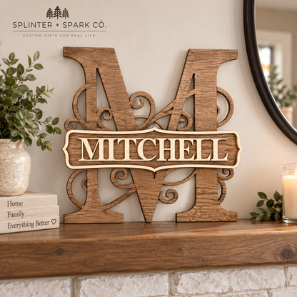 Monogram Wooden Sign