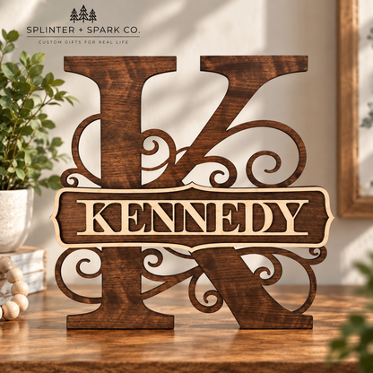 Monogram Wooden Sign