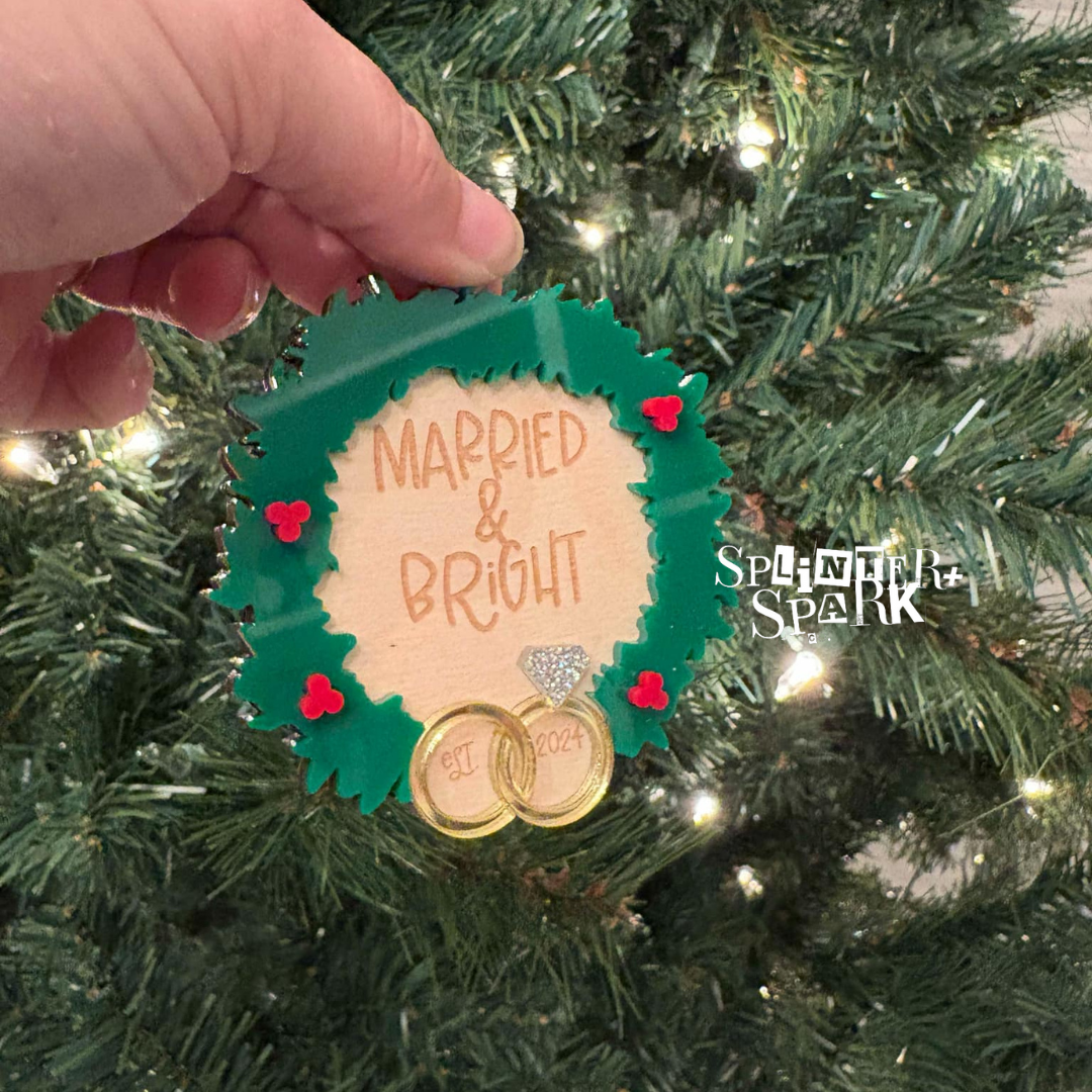 Married & Bright - Love Story - Tree Ornament