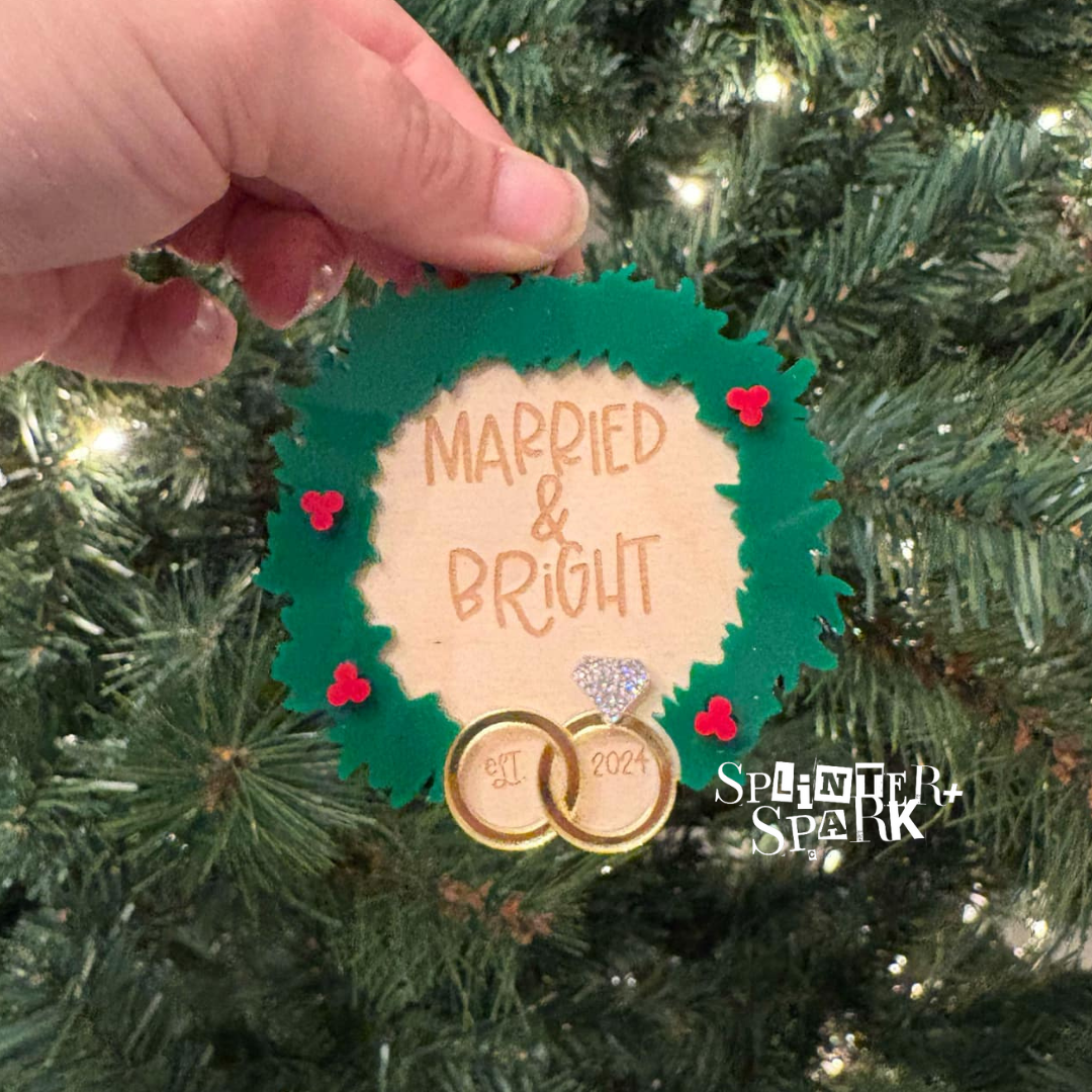 Married & Bright - Love Story - Tree Ornament