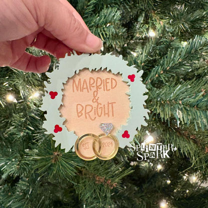 Married & Bright - Love Story - Tree Ornament