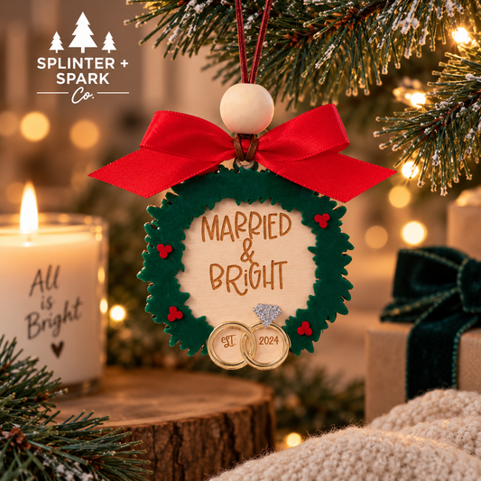 Married & Bright - Love Story - Tree Ornament