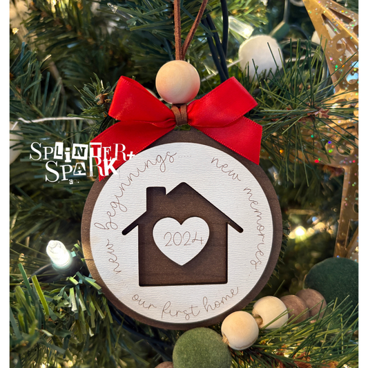 New Beginnings - Personalized First Home Ornament