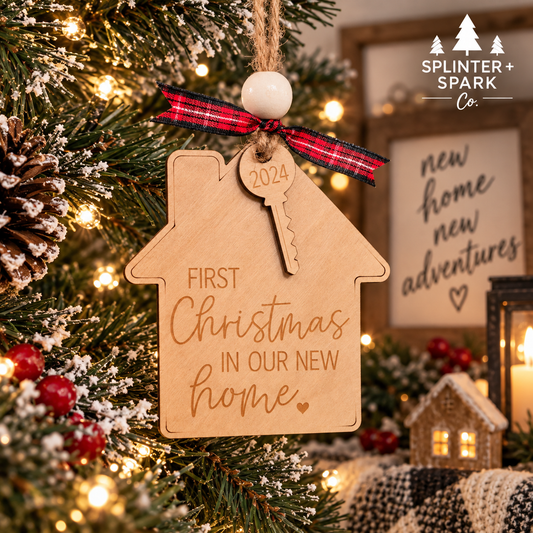 First Christmas in Our New Home - Minimalist - Tree Ornament *