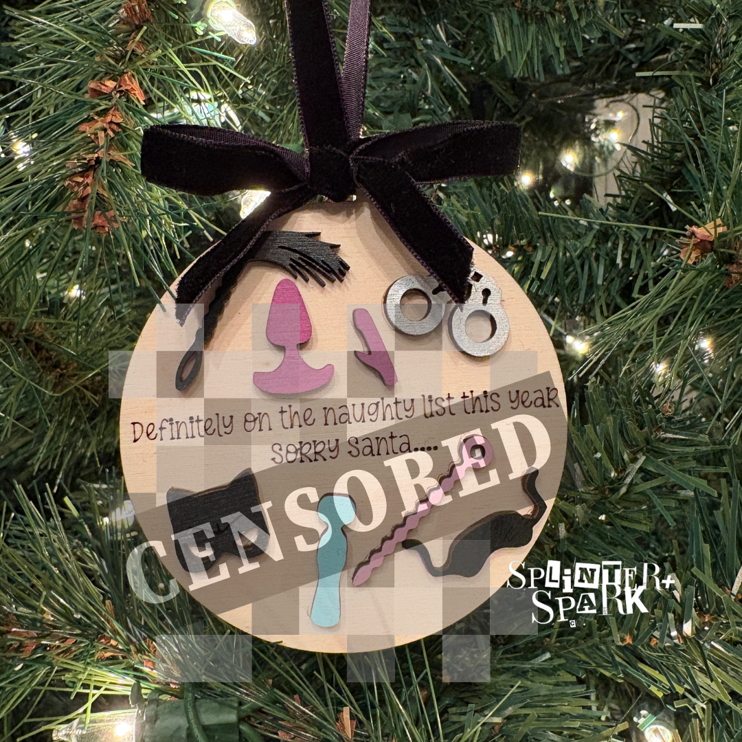 Definitely on the Naughty List - Adult Humour - Tree Ornament