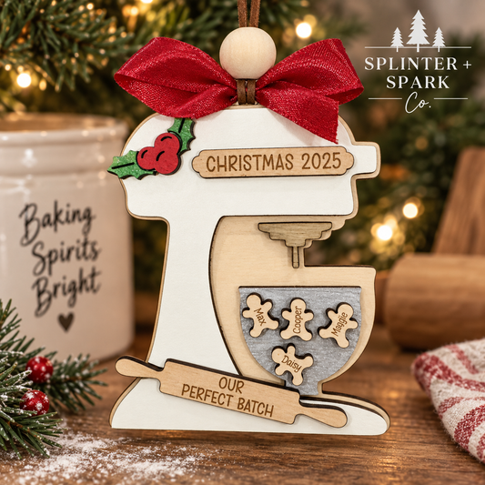 Our Perfect Batch - Personalized Mixer Family Tree Ornament