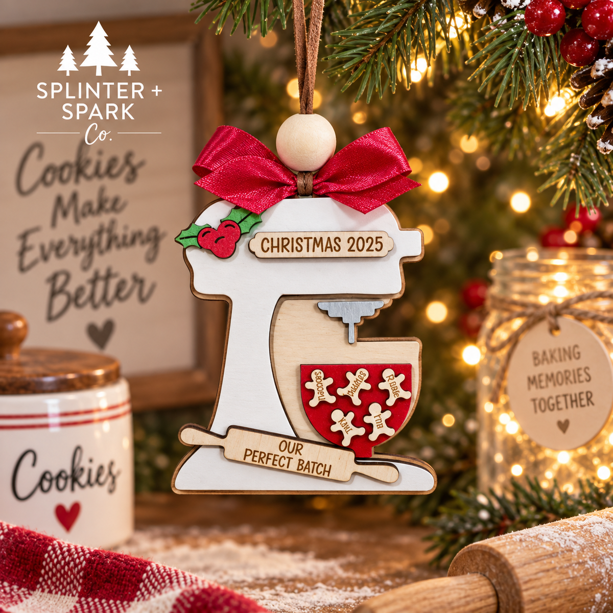 Our Perfect Batch - Personalized Mixer Family Tree Ornament