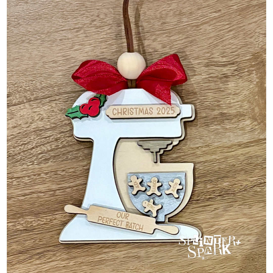 Our Perfect Batch - Personalized Mixer Family Tree Ornament