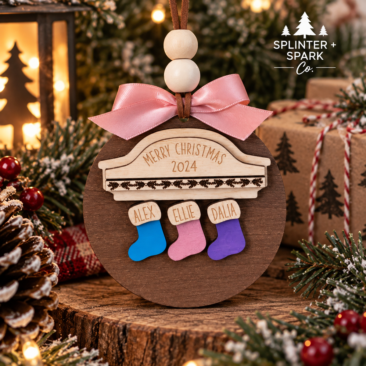 Personalized Family Stockings - Tree Ornament