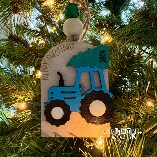 Holiday Haul Tractor - Tree Ornament