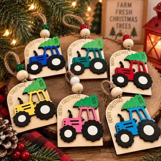 Holiday Haul Tractor - Tree Ornament