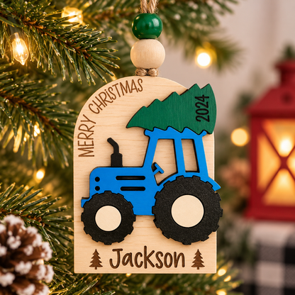 Holiday Haul Tractor - Tree Ornament