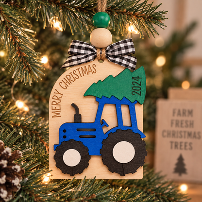 Holiday Haul Tractor - Tree Ornament