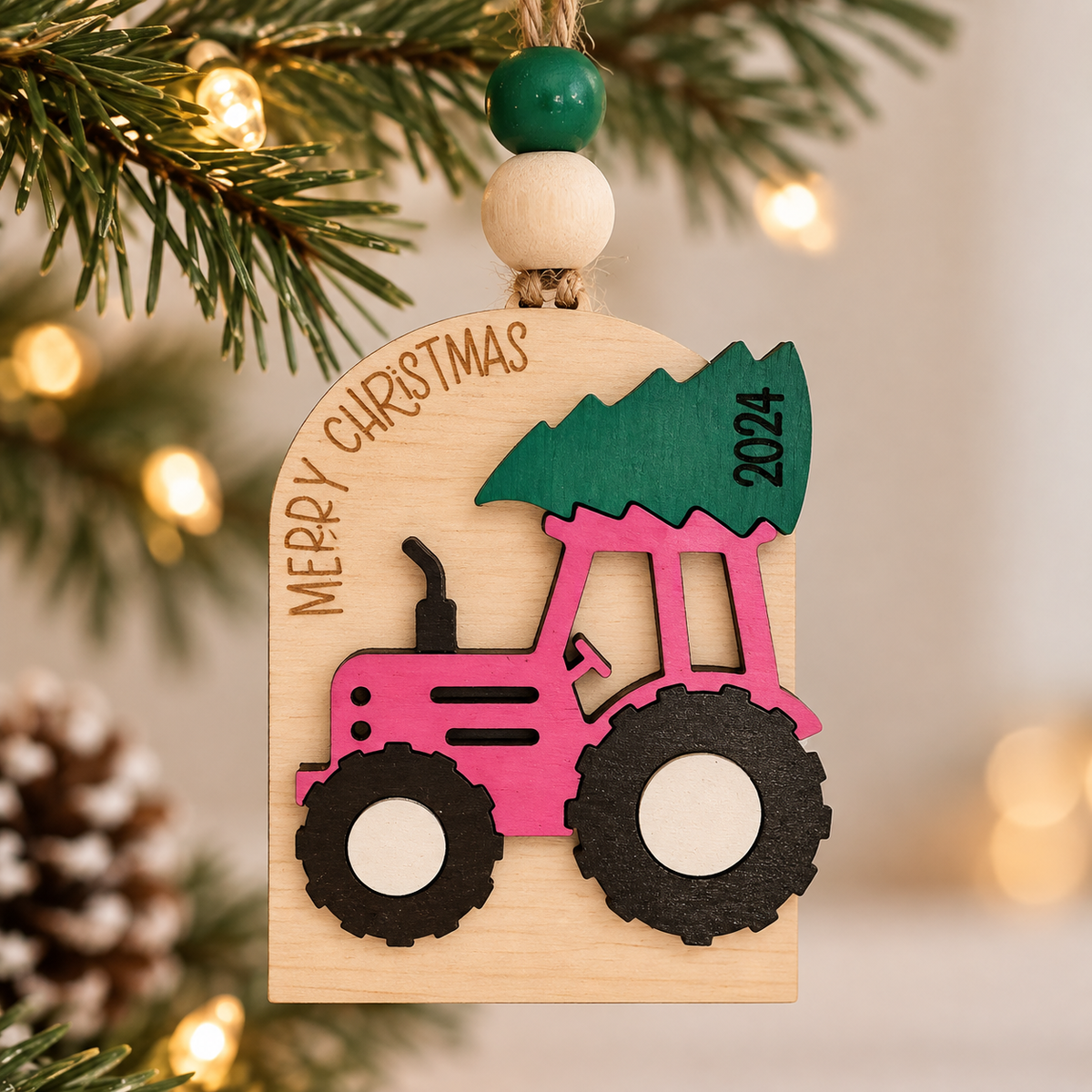 Holiday Haul Tractor - Tree Ornament