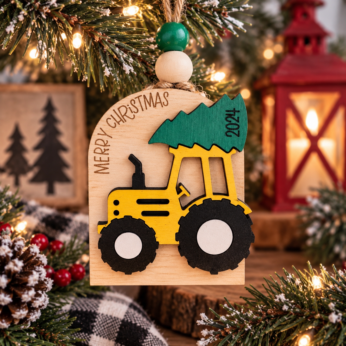 Holiday Haul Tractor - Tree Ornament