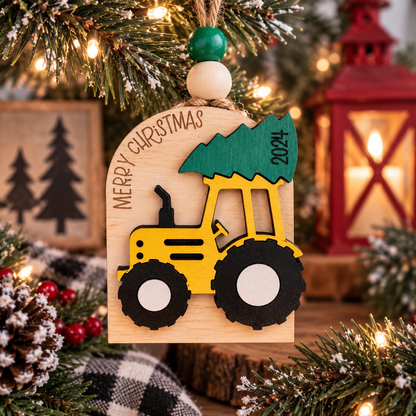 Holiday Haul Tractor - Tree Ornament
